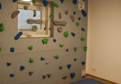 Schicke Kippwand mit Plexiglas Lichtdurchlass für Physiotherapiezentrum Leo in Niedernsill