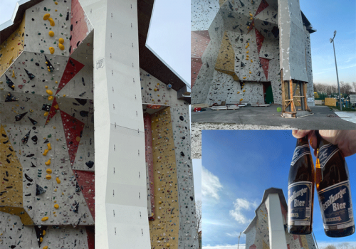 Sanierung der Säule am Haager Kletterturm